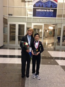 Vincent Zhou with coach Tammy Gambill